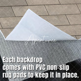 Aperturee - Aperturee Brown Paving Stones Pattern Fabric Floor Backdrop